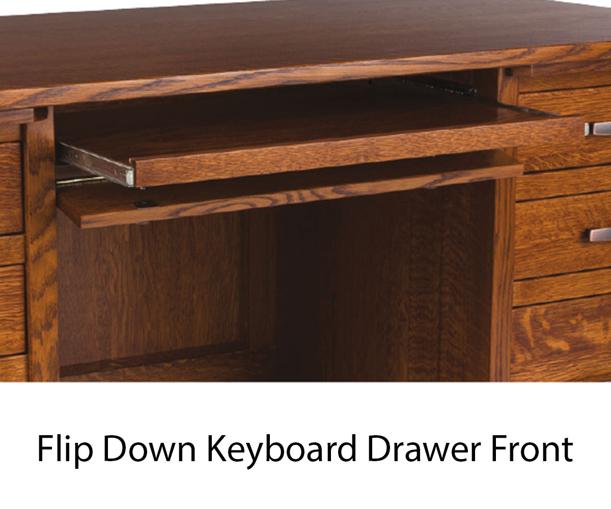 Freemont Mission Open File Desk - 67"W - Image 3