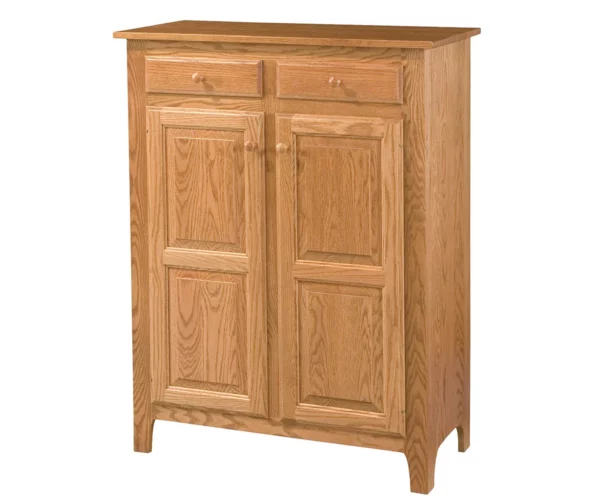 Classic Raised Panel Pie Safe With Drawers