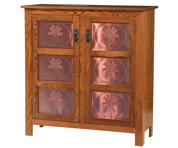 Mission Copper Panel Pie Safe - Three Panel Door