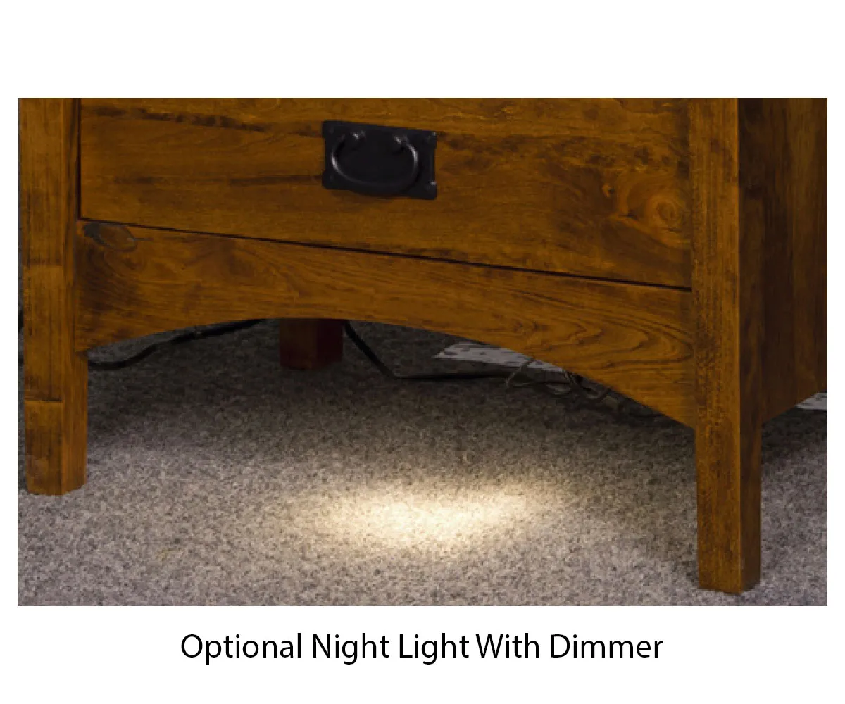 Arts & Crafts 1 Drawer Nightstand With Doors - Image 2